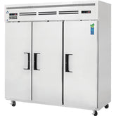 Everest ESRF3,  75" 3 Door (2/3 Ref & 1/3 Fzr) Dual Temp